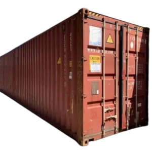 40FT Shipping Container at shipping terminal, featuring durable construction and secure locking system for reliable cargo transport.