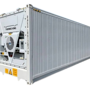 40FT Refrigerated Container at logistics facility, featuring advanced refrigeration unit for safe transport of perishable goods