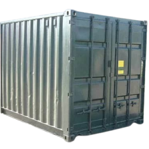 10FT Raised Bunded Store in industrial setting, featuring bunded base for secure hazardous material storage