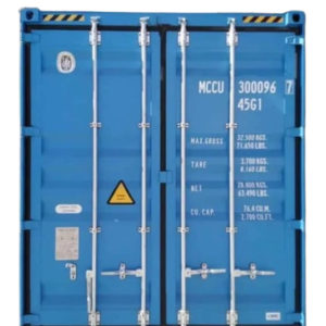 40FT High Cube Shipping Container at shipping terminal, featuring extra tall design and durable steel construction for secure cargo transport and storage